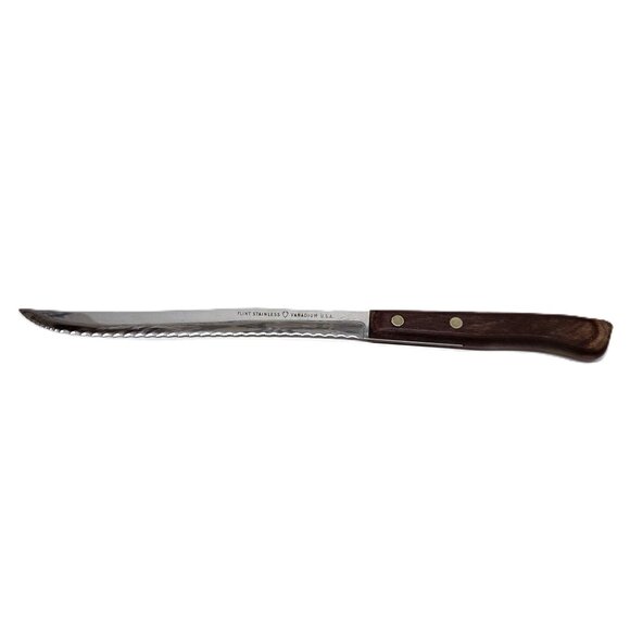 Ekco Flint Vanadium Arrowhead Knife Serrated Carving Slicing 13.5” USA Vintage - Picture 1 of 8